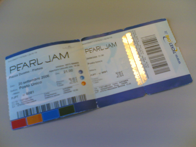 Biglietto Pearl Jam